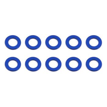 Team Associated Ballstud Washers, 5.5x2.0 mm, blue aluminum